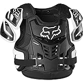 Fox Racing Raptor Motocross Dirt Bike Vest CE Chest Guard, Black/White, Large/X-Large