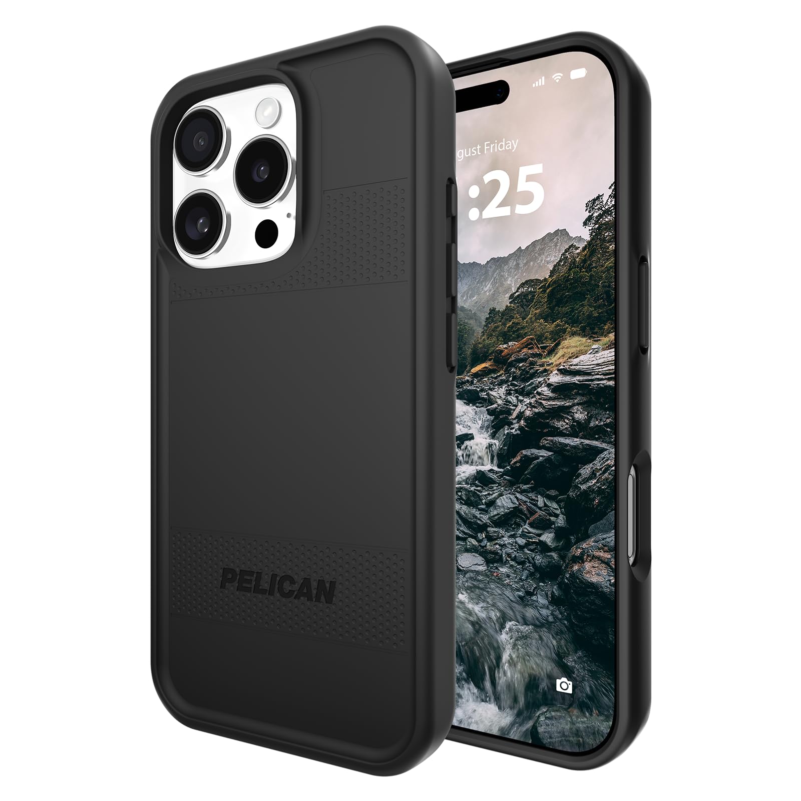 Photo 1 of Pelican Protector iPhone 16 Pro Case [Compatible with MagSafe] Rugged Magnetic Phone Case with 16ft Military-Grade Drop Protection - Heavy Duty Phone Cover for iPhone 16 Pro - Black