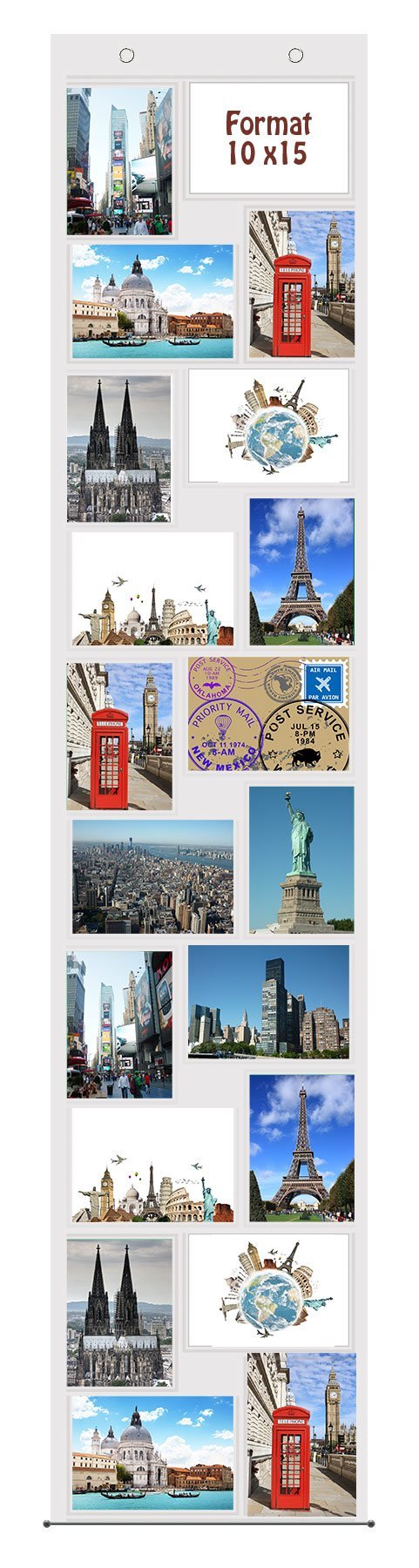 trendfinding® - Photo Curtain with 20 Pockets in Portrait and Landscape - For Photos and Pictures Sized 10 x 15 cm — image 1