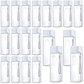 Mifoci 20 Pieces Water Bottle Bulk 17 oz Plastic Water Bottles Bulk Gym Sports Adults Reusable Large Drinking Cups for Outdoor Fitness(White,Rectangle)