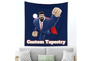Custom Tapestry Upload Images Customize Backdrop Flag for Bedroom Personalized Poster Wall Hanging for Room Decor 59x59 Inch