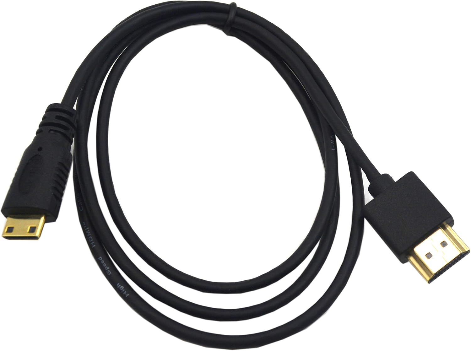 Duttek Mini-HDMI to HDMI Cable, Ultra-Thin Extreme Slim HDMI Male to Mini HDMI Male Cable Support 4K Ultra HD, 1080p - Image 3