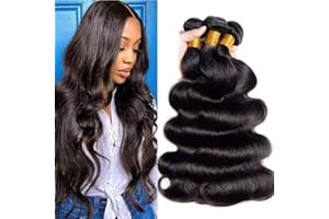 FHEAICR Body Wave Bundle 20 22 24 Inch Human Hair Bundles 10A Grade Brazilian Hair Bundles 100% Unprocessed Weave Bundles Human Hair