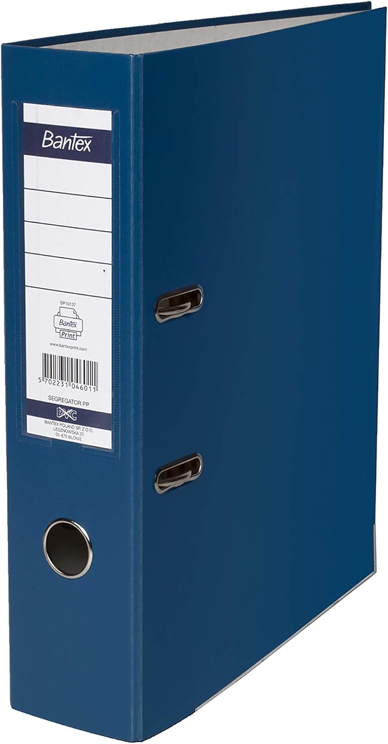 Bantex 100551784 A4 Folder, 8 cm Wide, 15% More Capacity Than Standard Folders, Pack of 20, Blue