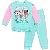 L.O.L. Surprise! Girls Fleece Sweatshirt and Jogger Pants Outfit Set Little Kid to Big Kid Sizes (4-18-20)