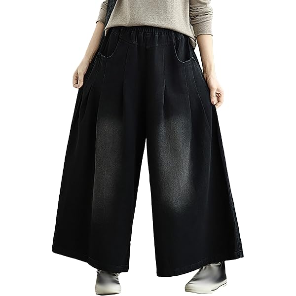 Ebossy Women's Casual Distressed Embroidered Denim Skirt – Midi Length, Pockets, Dark Blue (One Size) - View #6