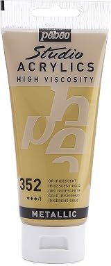 Pebeo Studio High Viscosity Acrylic Paint Gold 100 ml view 1