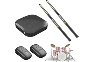 GENERIC Virtual Electronic Drum Set, Electric Drumsticks Air Drum Set, Air Drum with Drumsticks, Pedals, Bluetooth and 8 Sounds, Electric Tabletop Drum Set Machine for Beginners Adults (Black)