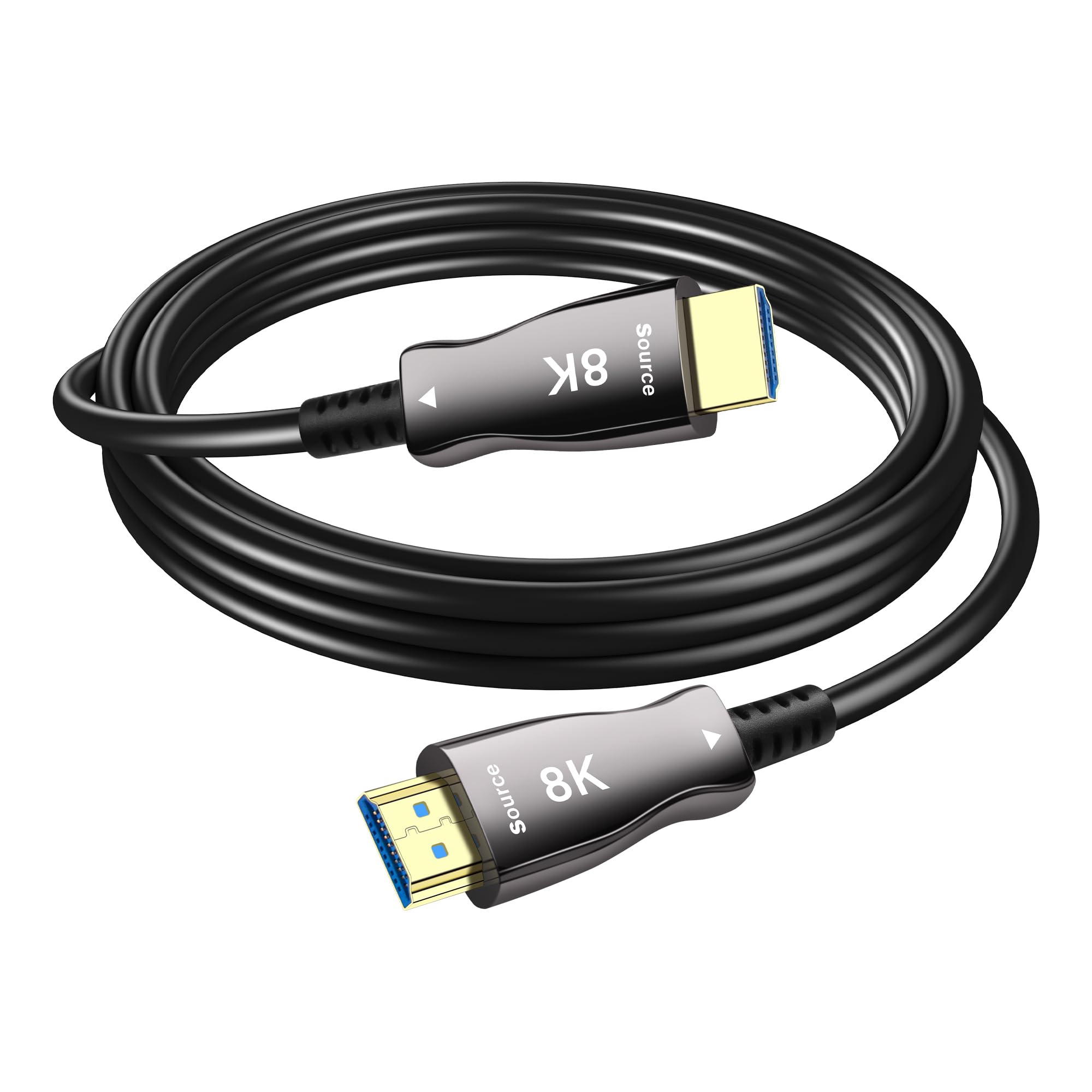 SinLoon Fiber Optic HDMI Cable Ultra 8K High Speed HDMI 2.1 Cable 48Gbps 8K@60Hz 4K@120Hz Support DDC CEC HPD eARC Compatible with HDTV Xbox Blu-ray Monitor Laptop Projector (10FT)