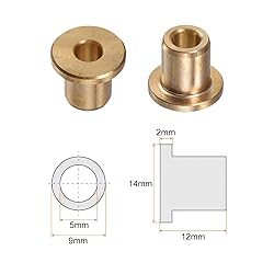 HARFINGTON 2pcs Flange Bearing Sleeve 5mm Bore 9mm