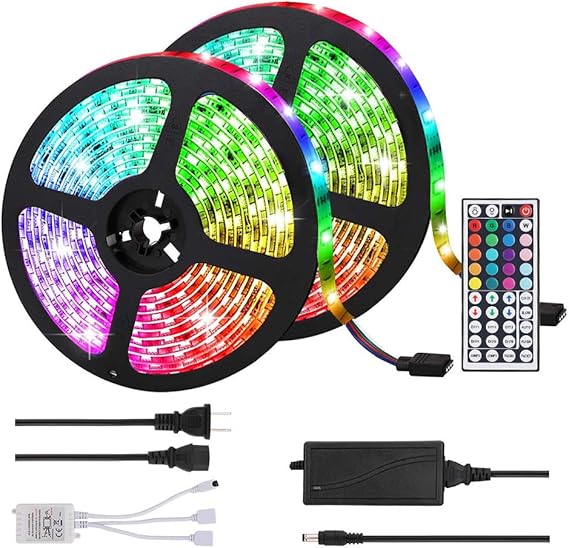 LED Strip Lights,32.8ft RGB Colored Rope Light Strip Kit