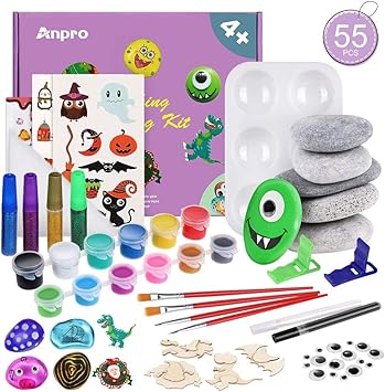 Anpro Juego de Pintura Rupestre, Juego de Manualidades para Niños, Pintura Impermeable, Varios Regalos Navideños: Amazon.es: Juguetes y juegos