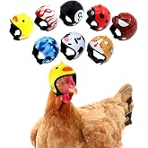 Zaruatu 8 Pcs Chicken Helmet Safety Chicken Hats Adjustable Elastic Helmet Hens Helmet Parrot Bird Hat Pet Costumes for Small Pet Chicken Parakeet Pet Supplies