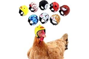 Zaruatu 8 Pcs Chicken Helmet Safety Chicken Hats Adjustable Elastic Helmet Hens Helmet Parrot Bird Hat Pet Costumes for Small Pet Chicken Parakeet Pet Supplies