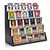 5 Tier Wooden Card Display Stand Holds 20-25 PSA BGS SGC Graded Sports Card | Easy Assembly，Baseball Cards, Basketball Cards，Football Cards，Trading Cards，Graded Card Display Stand，Card Stands For Display