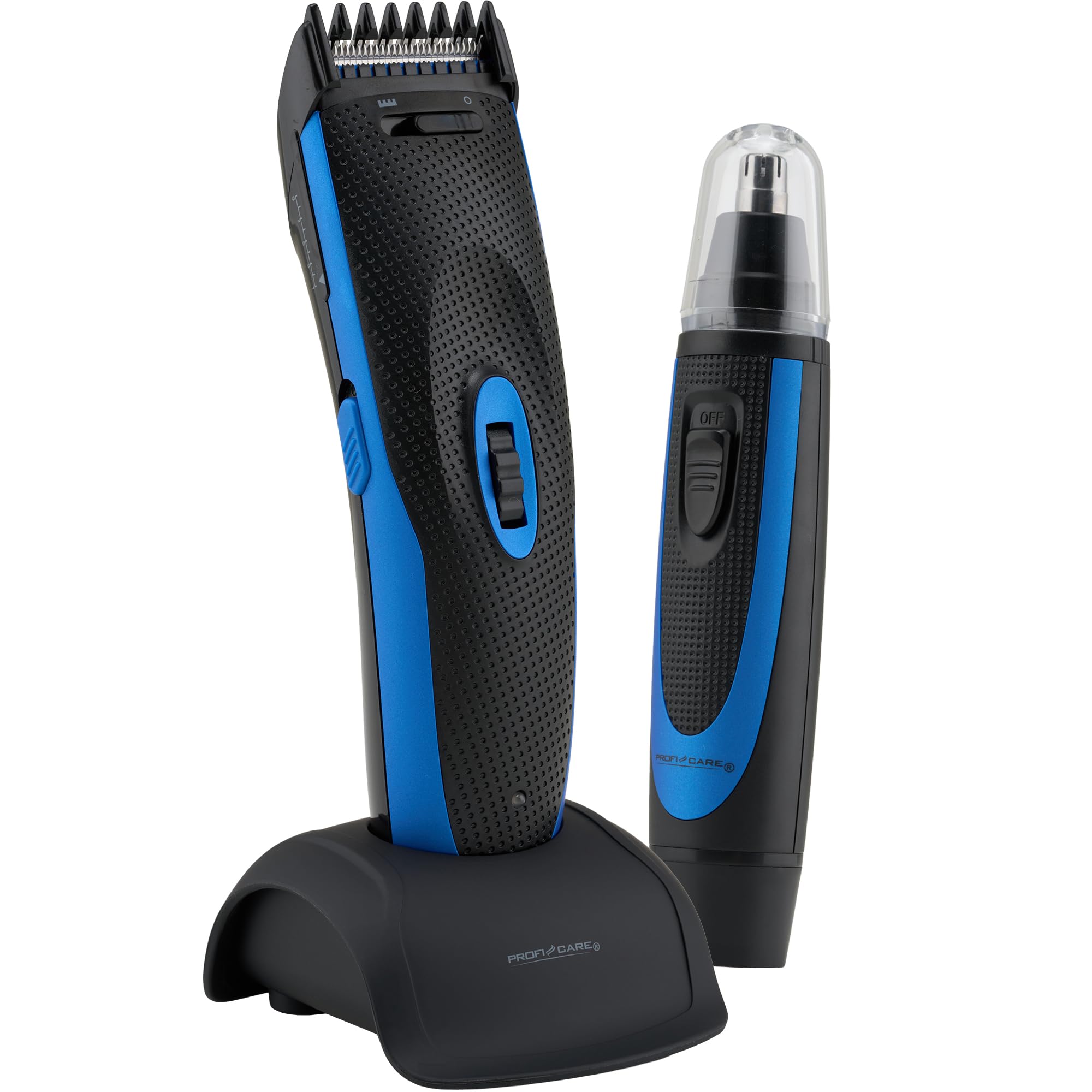 ProfiCare® PC HSMR 3052 NE Hair Trimmer Set with Nose Hair Remover, 3-16 mm Cutting Length, 9 Levels, Includes Charging Station, Stainless Steel Shaving Head, Men's Beard Trimmer, Men's Trimmer