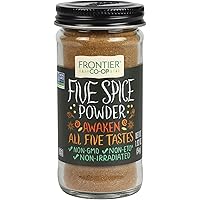 Frontier Co-op Five Spice Seasoning, 1.92 Ounce, Cinnamon, Fennel Seed, Cloves, Star Anise & White Pepper, Non GMO, Kosher
