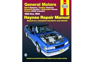 FWD models of Buick Skyhawk, Cadillac Cimarron, Chevrolet Cavalier, Oldsmobile Firenza, Pontiac J2000 & Sunbird (82-94) Haynes Repair Manual
