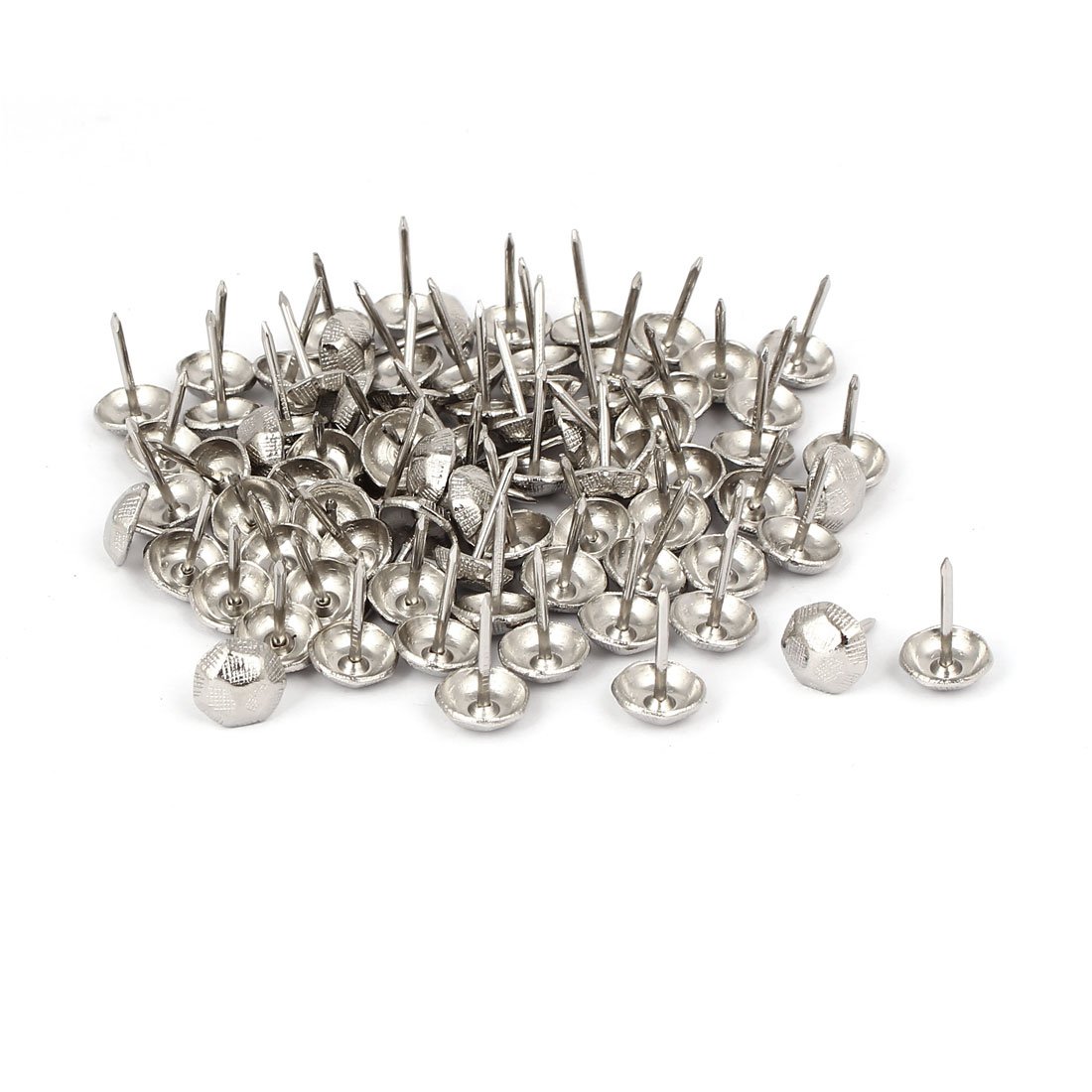 Sourcingmap 7/16" Dia Stainless Steel Drawing Pin Upholstery Nail Thumb Tack Pushpin 80PCS