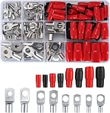 Zhujiehigh 120 Pcs Bolt Hole Tinned Copper Ring Terminal Set 60+60 view 1