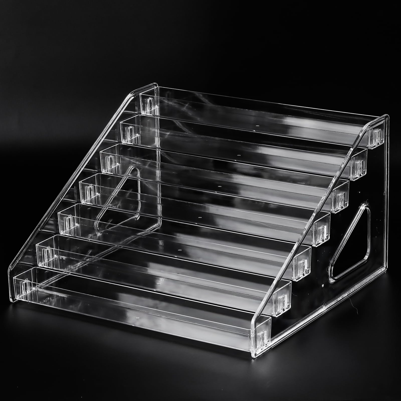 Photo 1 of SUTOKAKA Nail Polish Organizer Clear Acrylic Eyeglasses Display Holder Essential Oil Storage Rack Makeup Stand Tray - 7 Layer