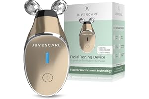 JUVENCARE Microcurrent Facial Device - 6 in 1 Advanced Face Microcurrent Device - Rejuvenating Facial Microcurrent Device Anti-Aging Microcurrent Facial Devices Boost Skin Care Products Absorption (White Cream)
