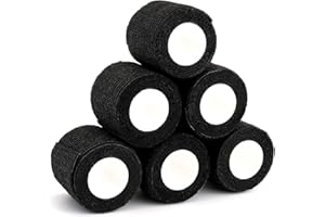Autdor Self Adhesive Tape - 6Pcs 2"x 5 Yards Elastic Grip Cover Self-Adhesive Bandages Handle Grip Tube for Tattoo Machine Gr