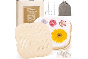 Aboofx 4 Layers Microwave Flower Press Kit, 8.4'' x 8.4'' Quickly Flower Pressing Kit for Plant Preservation DIY Floral Craft