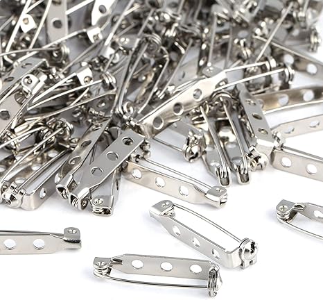 Amazon Kesote 回転式ブローチピン シルバー 鉄製 25 三つ穴 0個入り 台座 金具 パーツ 安全 手作り 帯留め コサージュ用 アクセサリーパーツ 通販