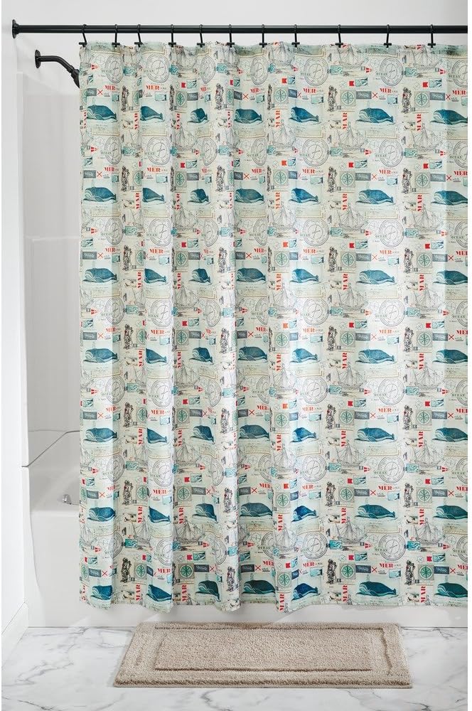 Amazon Com Interdesign Maritime Fabric Shower Curtain 72 X 72