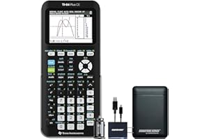 CERTIFIED BRANDS Texas Instruments TI-84 Plus CE Graphing Calculator, Black | Color Screen, Built-in Apps, Included Software, Test-Permitted, for Math, Science and Finance | Signature Series Power Bundle