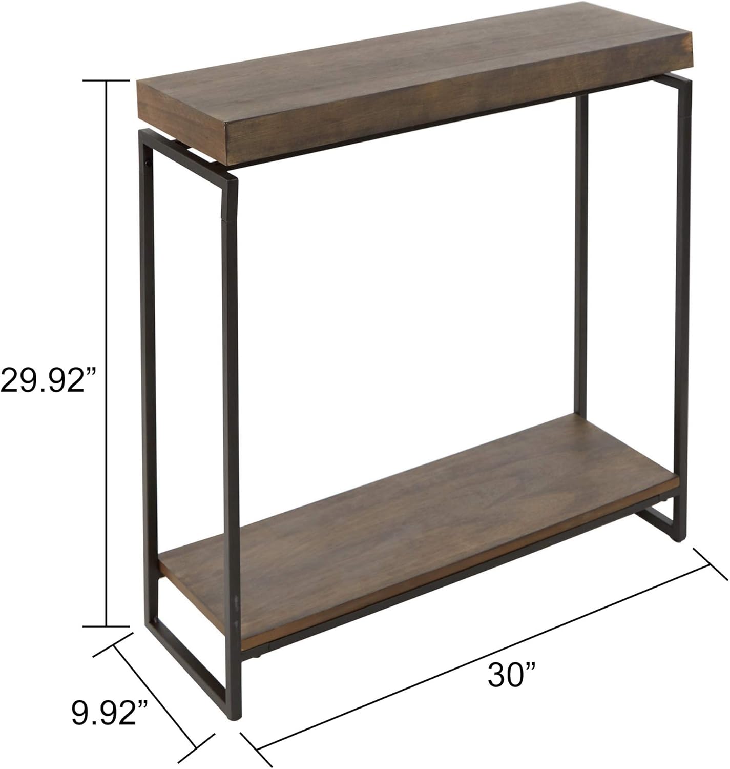 Silverwood Console Table, Light Wood w/Gunmetal: Kitchen & Dining