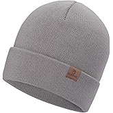 Oversize XXL Beanie Hat for Big Heads 23.6"-25.6", Large Winter Watch Cap Stocking Hat, Big Knit Cuffed Cap Ski Hats