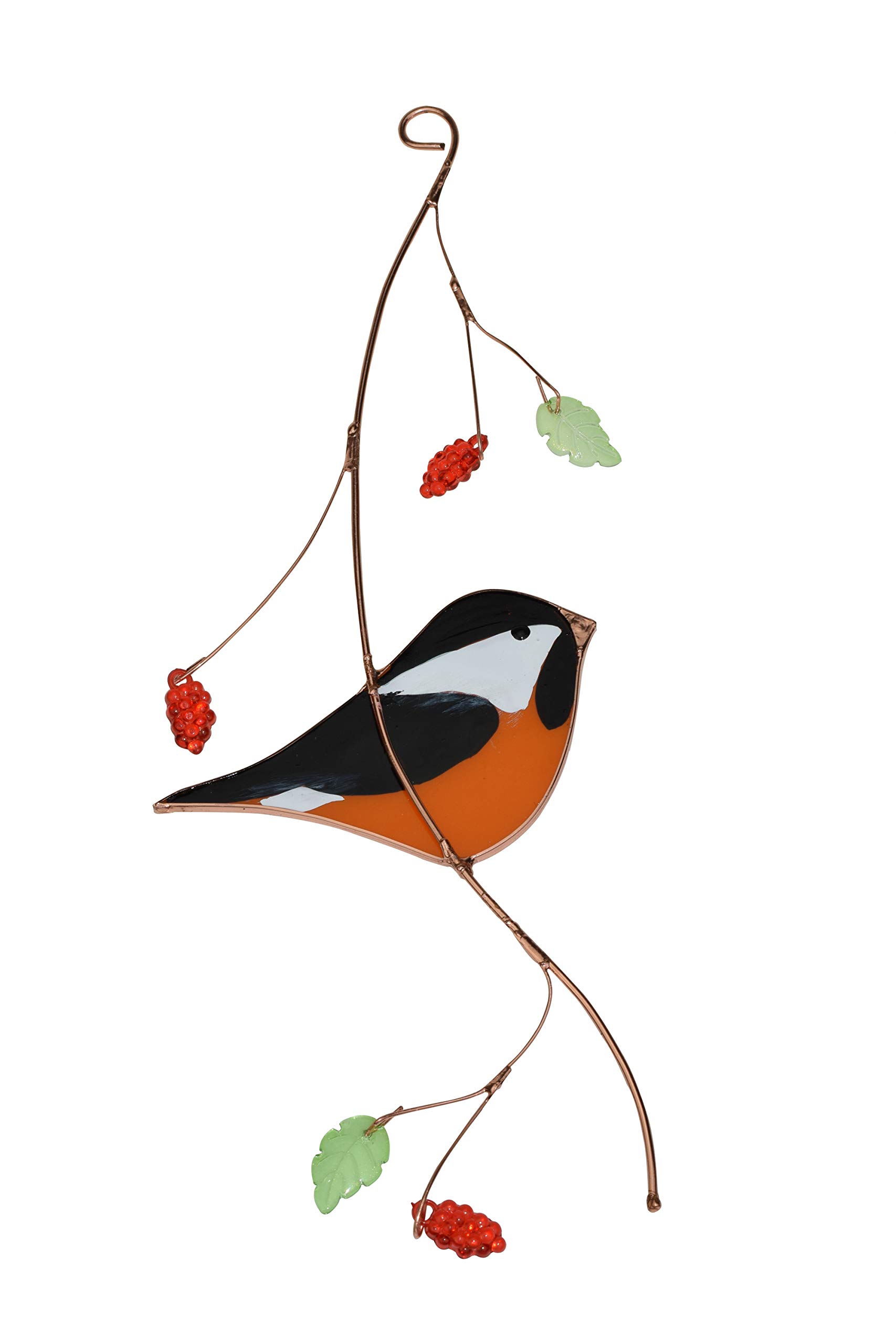 Chickadee Stained Glass Sun catcher for Window Decoration Outdoor Garden Decor A Lovely Gift for Your Family