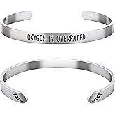 Happy Kisses Swimmer Gift Bracelet – Swim Gifts – Oxygen Is Overrated – Adjustable Cuff for Women, Men, Girls, Boys, & Teens