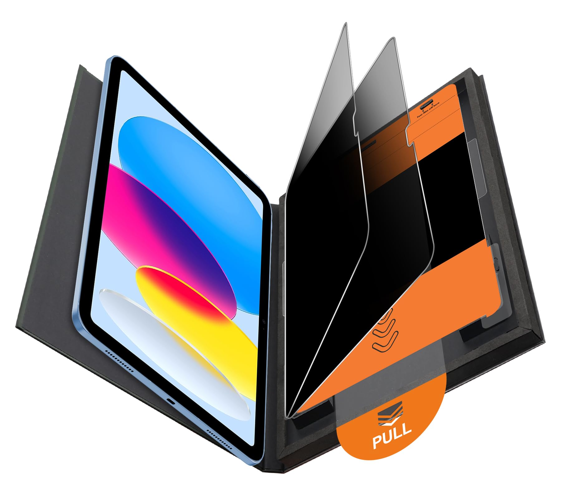 Photo 1 of OMOTON 2 Pack Privacy Screen Protector for iPad A16 11th 10th Generation (11/10.9 inch 2025/2022), Anti-Spy Tempered Glass with Installation Tray for 11th/10th Gen-Case Friendly/Apple Pencil Support