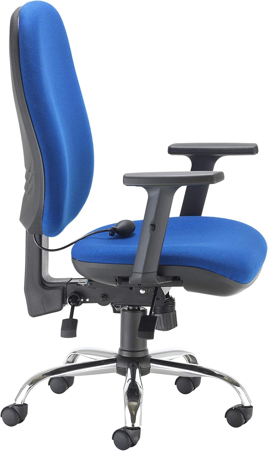 Office Hippo Ergonomic Chair, Chrome Base, Adjustable Arms, Lumbar Pump