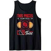 Pisces Shirt Cat Lover Taco Lover Horoscope Zodiac Sign Tank Top