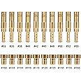 Trkimal 20PCS Carburetor Repair Accessories Kits, 10PCS Carburetor Main Jets and 10 Pcs Slow Pilot Jets for CVK PWK Keihin PWM OKO, Brass Jet Kits (20PCS-C)