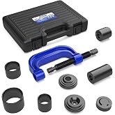 CARVALAX 10-Piece Ball Joint Press Kit, Ball Joint Removal Tool Kit | w/Universal Adapters and Sockets for Most 2WD/4WD Cars, Trucks and SUVs