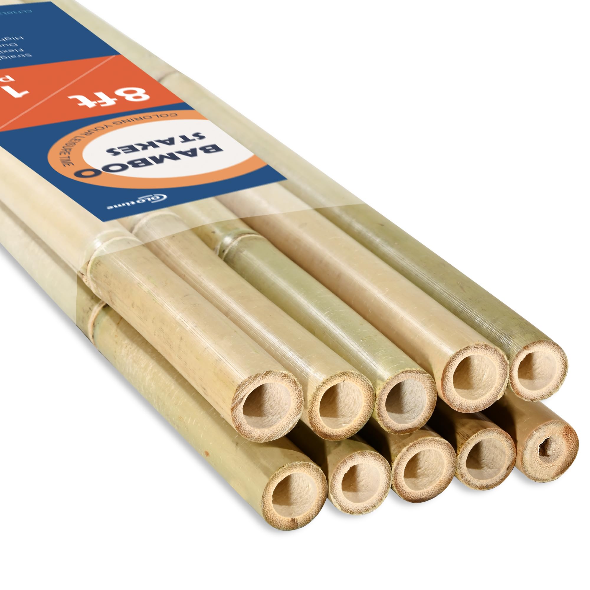 View 1 of **ONLY 6/MISSING 4**COLOtime 8FT Bamboo Stakes Plant Stakes 1 Inch Thick Diameter Garden Stakes Heavy Duty for Plant Support Outdoor Climbing Plants Support Gardening Stakes 10 Pack