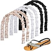 Yearntown 6 Pcs Adjustable Flip Flop Back Straps Removable Yoga Sling Ankle Straps for Adults Prosthetics Convert Sandals to Sport Mode for Hiking Beach, Water Activities Beach Wedding