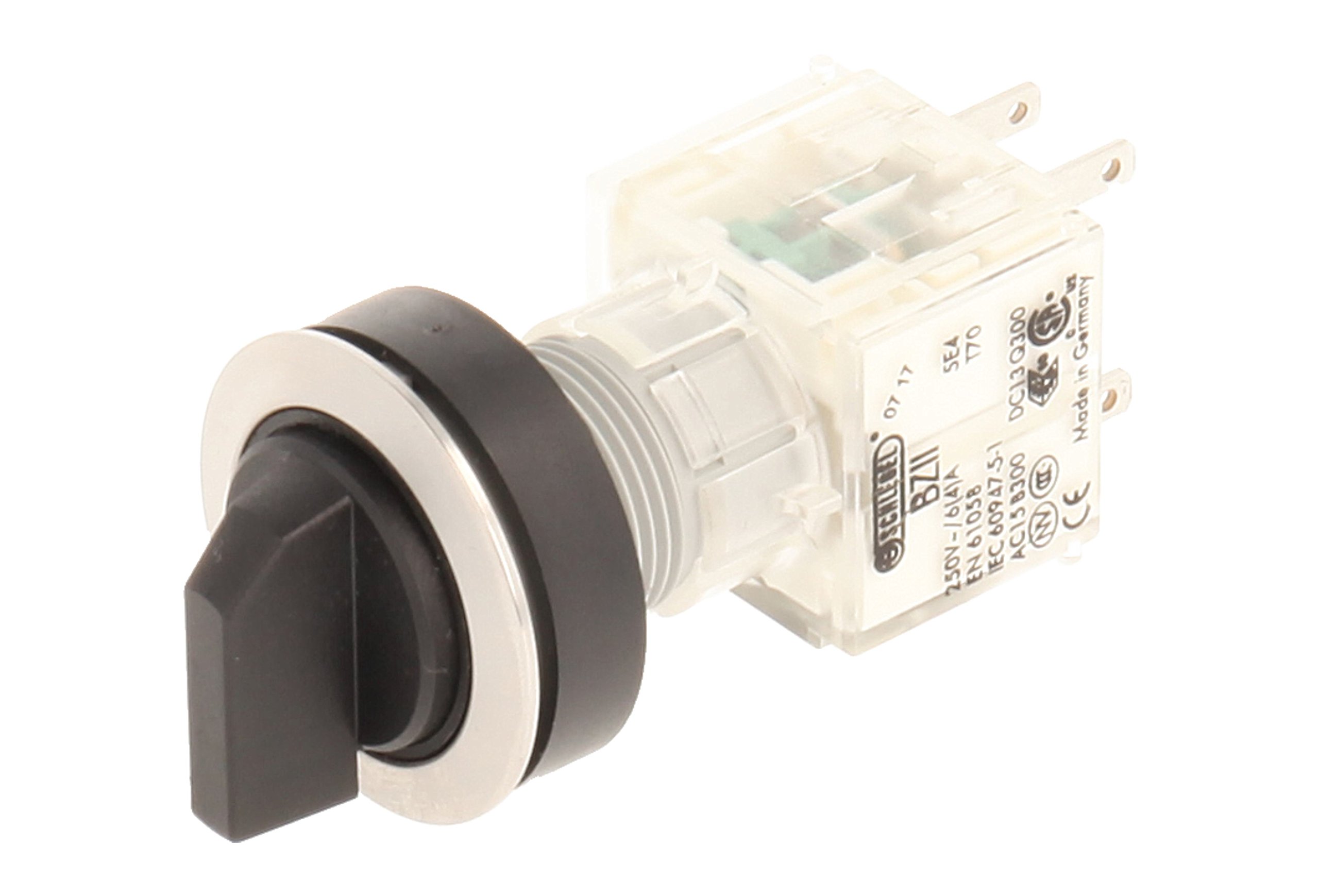 Club 23.001.272 Selector Switch Latching/rastend, Stainless Steel, 3 Positions Momentary Contact Sensor 2 Closers (Pack of 2)