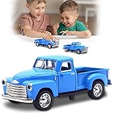 AGSIXZLAN Little Blue Truck Toy for Toddlers 2 3 4 5 6 7 8 Year Old Boys Girls,1:32 Alloy Toddlers Car Toy Driveable,Car Door Can Open,Toy Trucks for Kids Easter Christmas Birthday Gifts