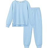 Arshiner Girls 2 Piece Tracksuit Set Long Sleeve Grid Pullover Top with Jogger Pants Kids Outfits for 5-14 Years
