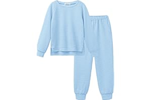 Arshiner Girls 2 Piece Tracksuit Set Long Sleeve Grid Pullover Top with Jogger Pants Kids Outfits for 5-14 Years