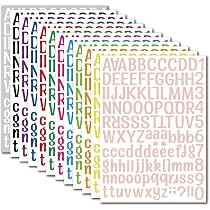 Stickers Letters 1512 Lette Stickes, 12 Sheets Alphabet Stickes Vinyl ...