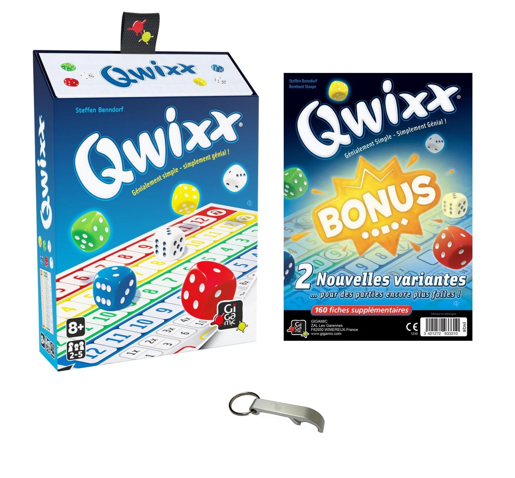 Blumie Shop Qwixx + Qwixx Bonus + 1 Bottle Opener