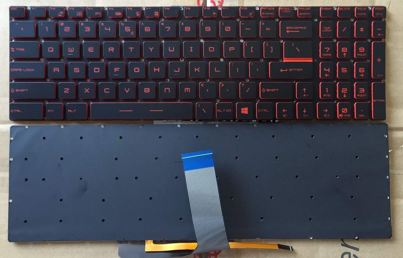 EJTONG New for MSI GV62 GV62VR GL62M GL62M 7RDX-1645 GL62M 7RDX-1096 GL62MVR GL63 GL72M GL73 Laptop US Keyboard Red Backlight