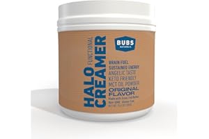 BUBS Naturals Halo Cream MCT Oil Powder - Functional Coconut Coffee Creamer (300gm Tub)